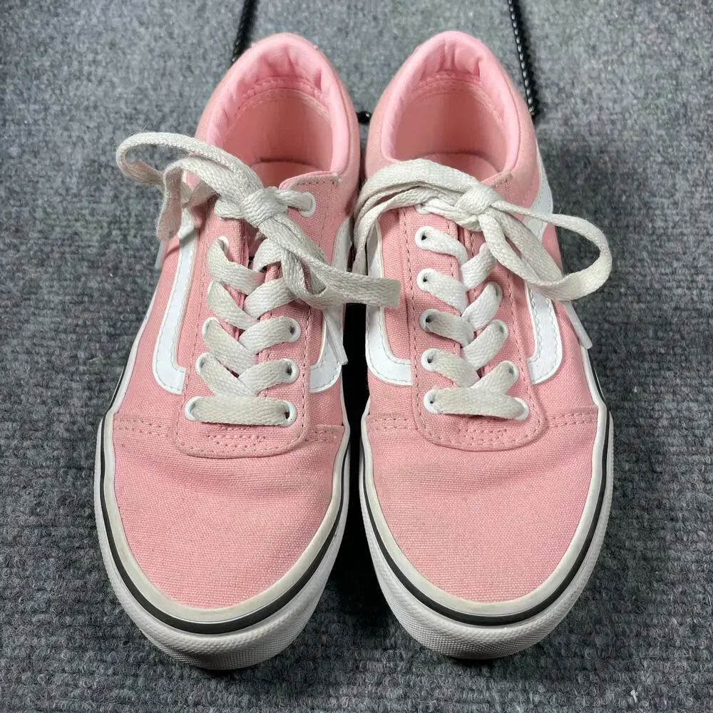 Vans US Missy Shoes Girls 13 Pink Canvas Old Skool Casual Skater